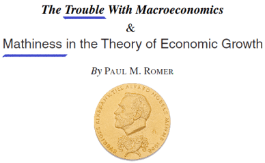 Mathiness in the Theory of Economic Growth - Paul Romer